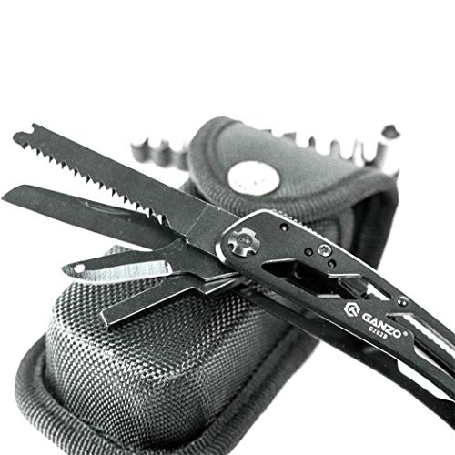 Juego de herramientas múltiples alicates plegables pesca Camping vivencia EDC Bits Gear Crimper cuchillo de bolsillo alicates cortador de alambre pelacables G201B without box