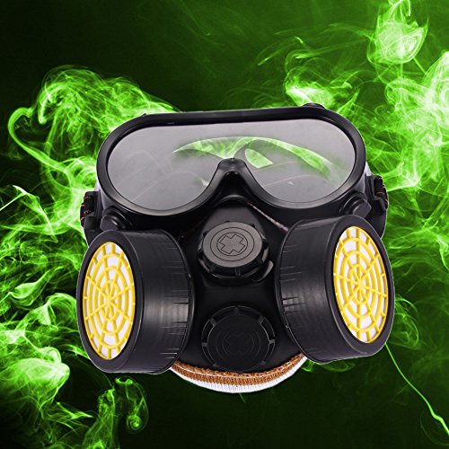 Juego de máscara antipolvo con filtro de pintura y máscara de respirador de doble cartucho