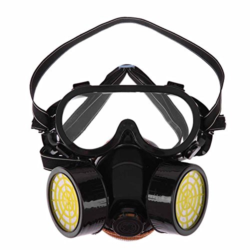 Juego de máscara antipolvo con filtro de pintura y máscara de respirador de doble cartucho