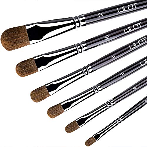 Juego de pinceles Pincel para artistas Hecho de pelo de marta rojo premium para pintura acrílica Pintura de acuarela Pintura al óleo