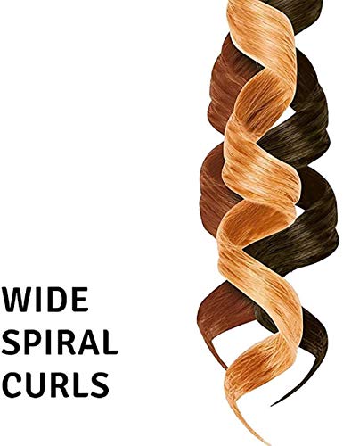 Juego de rizadores de pelo mágicos en espiral, sin calor, rizadores de pelo de plástico, con 1 ganchos para peinar, para cabello extra largo de hasta 55 cm, 20 unidades