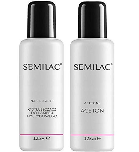 Juego de secado de uñas híbrido Semilac Try Me UV LED 36 W Starter Set lámpara – 3 botes de esmalte de uñas UV híbrido esmalte de uñas UV geles endurecimiento