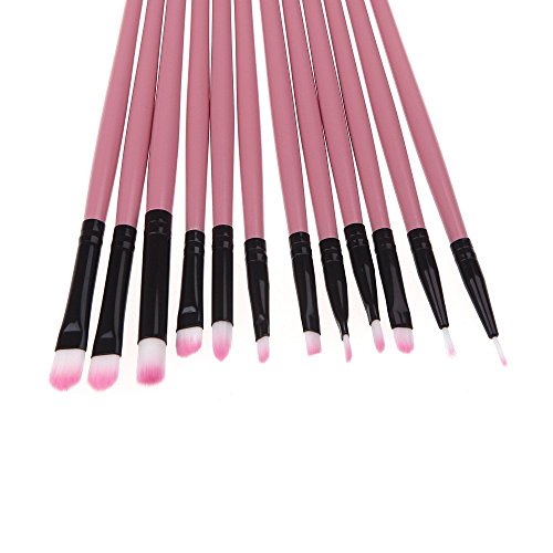 Juego profesional de brochas de maquillaje TopSuper® de madera, kit de maquillaje color rosa (32 unidades)