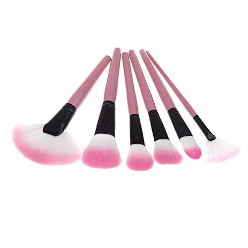 Juego profesional de brochas de maquillaje TopSuper® de madera, kit de maquillaje color rosa (32 unidades)