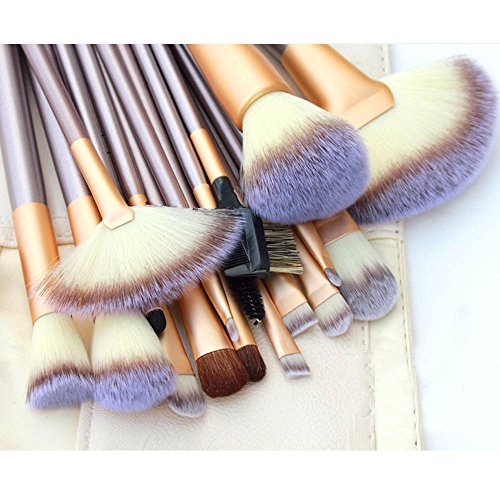 Juego profesional de brochas STONCEL para maquillaje, fabricadas con mango de madera, alta calidad, incluye pinceles para base de maquillaje