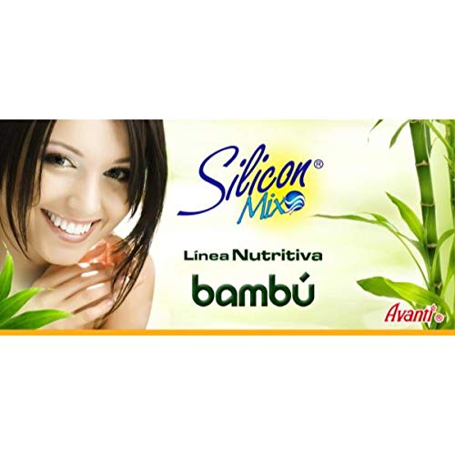 Juego Silicon Mix Bambú, tratamiento capilar y champú nutritivo de 8 oz – Tratamiento capilar de 225g, Champú de 236ml – Para Cabello Seco, Quebradizo y Opacos