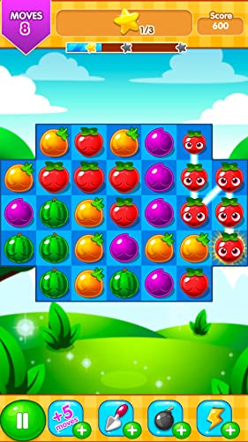 Juicy Fresh Fruit Match - Amazing match 3 puzzle game with a twist