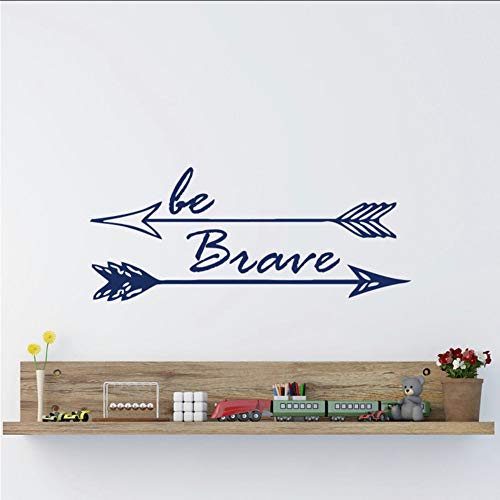 jukunlun Be Brave Arrow Tatuajes De Pared De Vinilo Letras De Motivación Citas Arte De La Pared Dormitorio Nursery Home Decor Boy Dormitorio Pegatinas De Pared 36X86 Cm