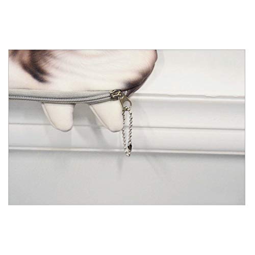 JUNICON - Estuche de Gran Capacidad para lápices, diseño de Gatito, Color Caqui