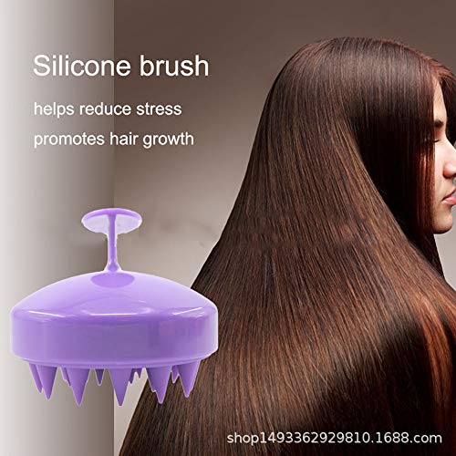 JUNSHUO Masajeador Cuero Cabelludo, Cepillo de Champú del Cuero Cabelludo Masaje Peine de Silicona Suave para Hombres, Mujeres y Mascotas (Verde)