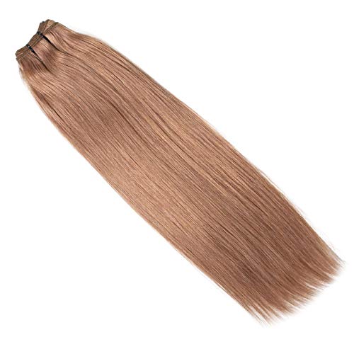 Just Beautiful Hair REMY Extensiones de cortina cosida pelo natural - 40cm, colore #12 miel rubia, liso