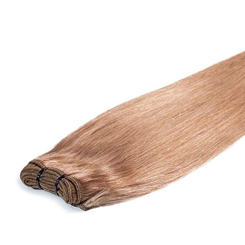Just Beautiful Hair REMY Extensiones de cortina cosida pelo natural - 40cm, colore #12 miel rubia, liso
