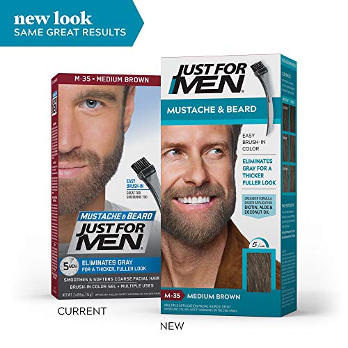 Just For Men Brush-In Color Gel Mustache & Beard Medium Brown M-35