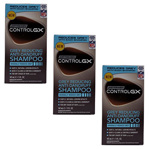 Just for Men Control GX - Champú anticaspa y reductor de canas para hombres (3 unidades).