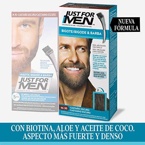Just For Men Just For Men Tinte Colorante En Gel Para Barba Y Bigote - Castaño Oscuro (Formula Mejorada)