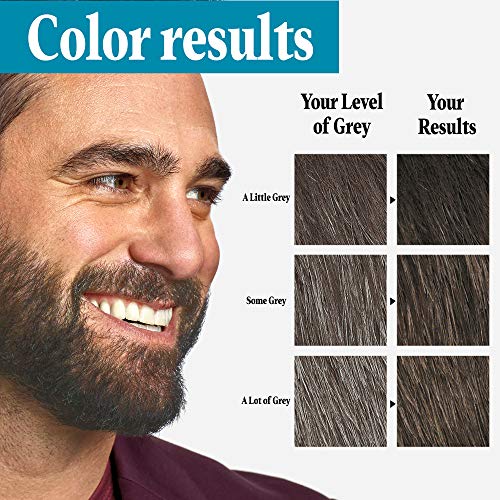 Just For Men - Tinte de barba y bigote para hombre, color negro marrón (M45),pack de 3 unidades