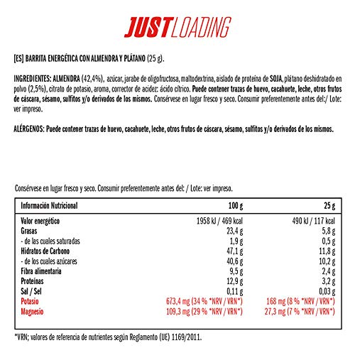 Just Loading - Barritas Energéticas Almendra y Plátano 3 x 25 g