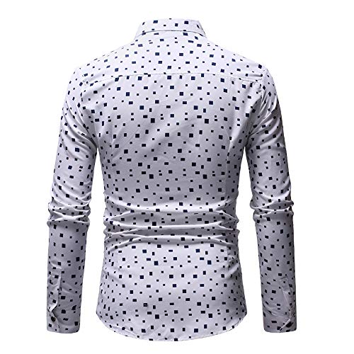 JUTOO 2019 Hombre con Flor Rota Digital LStylish Camisa de Manga Larga