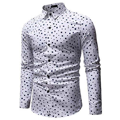 JUTOO 2019 Hombre con Flor Rota Digital LStylish Camisa de Manga Larga