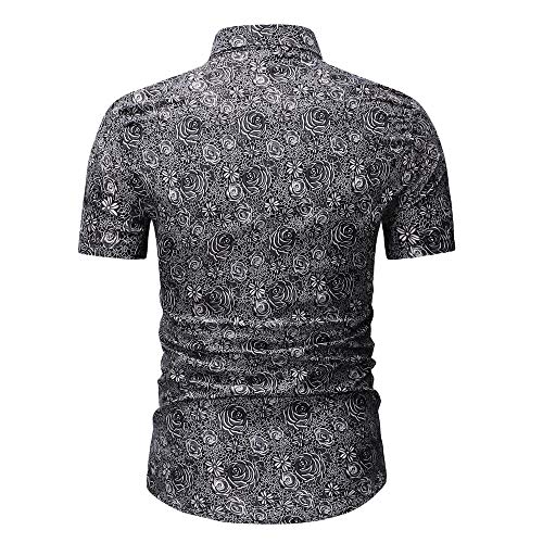 JUTOO 2019 Nuevo patrón de los Hombres de Moda de impresión de Solapa de Camuflaje Camisa de Manga Corta
