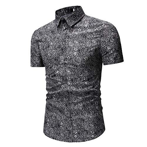 JUTOO 2019 Nuevo patrón de los Hombres de Moda de impresión de Solapa de Camuflaje Camisa de Manga Corta