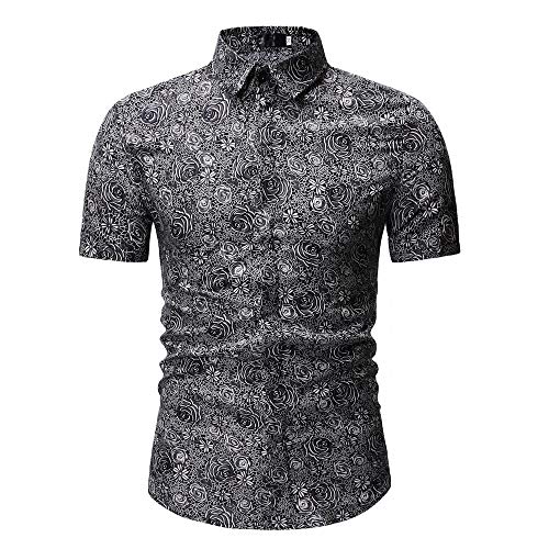 JUTOO 2019 Nuevo patrón de los Hombres de Moda de impresión de Solapa de Camuflaje Camisa de Manga Corta
