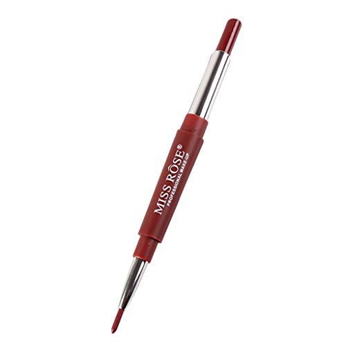 JUTOO 6 colores, doble cabezal, delineador de labios, multifunción, lápiz labial, brillo de labiosMISS ROSE Doble final, Perfilador de labios, Perfilador de labios, delineador de labios, lápiz