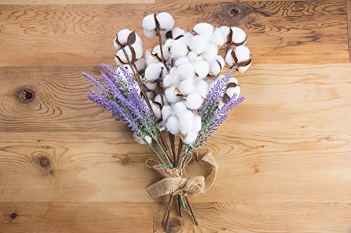 Juvale flores de algodón, decoración de granja (16 pulgadas, 4 unidades)