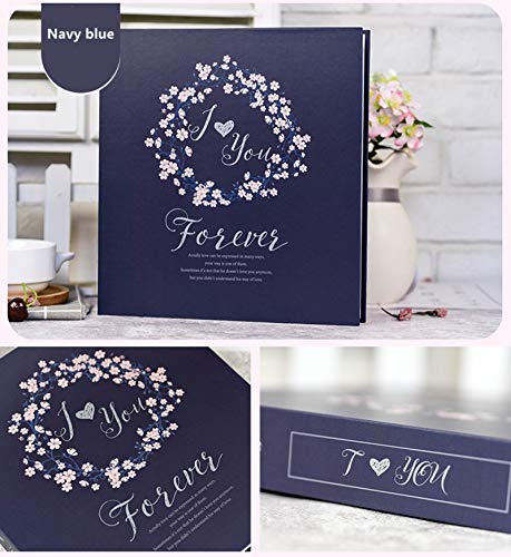 juzhixing Álbum De Fotos Autoadhesivo, Álbum De Fotos De Película Hecho A Mano, Regalo De Registro Hecho A Sí Mismo, Libro De Memorias De Recuerdo De 6x4 26 * 28cm Azul Marino