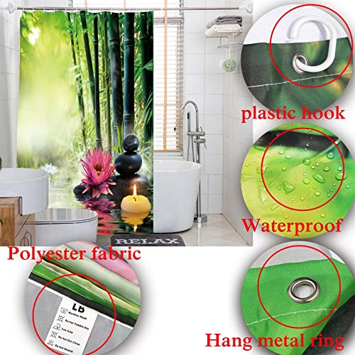 JYEJYRTEJ Splash Acuarela piña La Cortina de Ducha Decorativa se Puede Lavar y secar,12ganchos,180X200cm,Adecuada para el baño