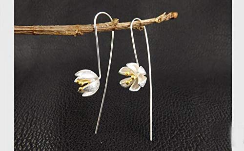 Jyuter12 Nenúfares Pendientes De Mujer Aretes Joyas Regalos De Cumpleaños Damas