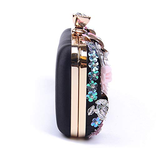 Jywmsc Bolso de Boda Flor Bolsos Clutch Fiesta Bolsos Pequeños Bolsos de Mano