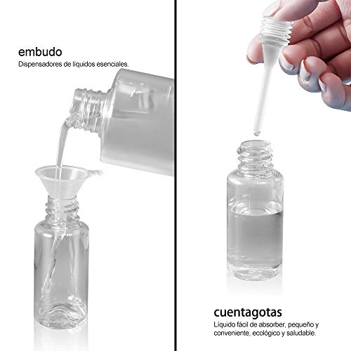 kabinga 8 Botellas Recipientes para Líquidos de Viaje para Maquillaje Cosmético，Travel Bottles Set 10 Piezas#2, Blend, L