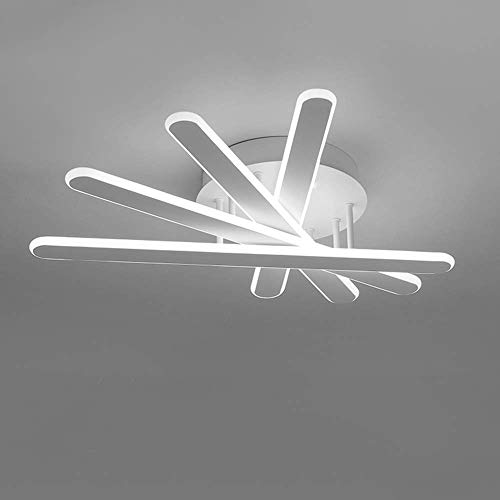 KAD Foco de techo: atenuación continua Iluminación de techo con control remoto Lámparas de techo de metal blanco Pantalla de acrílico Luces Galerías Sala de estar Comedor Lámpara de tech