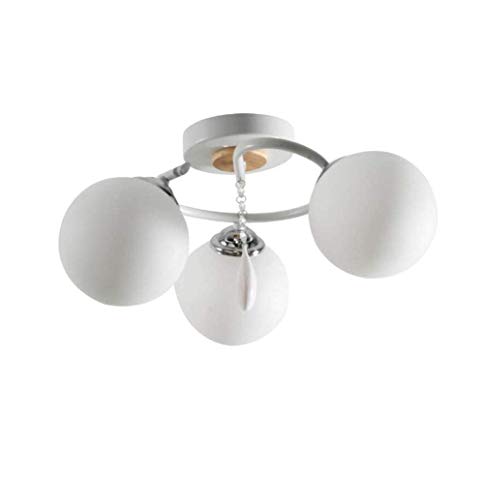 KAD Foco de techo: iluminación de diseño moderno Lámpara de techo Lámpara de techo en espiral de hierro blanco Lámparas de techo de plástico blanco mate Forma de esfera Lámpara de techo 3X E2