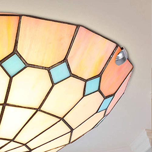 KAD Foco de techo: lámpara de techo, lámpara de hierro, lámpara de techo, lámpara LED, iluminación, redonda, 50 cm. E27 * 3. Vidrio Lampatro. Atenuación de pasos con control remoto [Clase ene