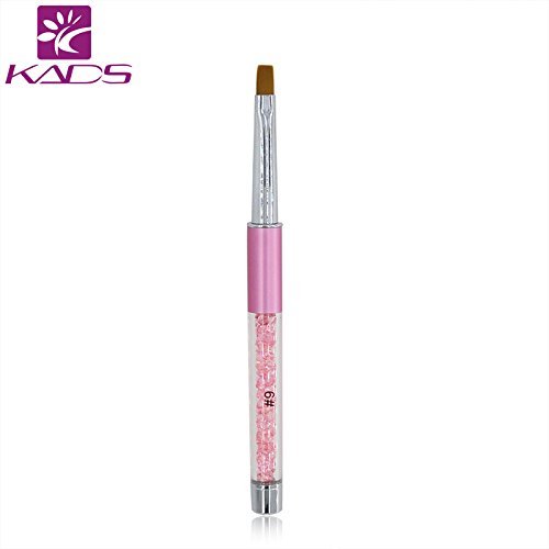 KADS gel ULTRAVIOLETA de acrílico del arte del clavo del arte del clavo cepillo de uñas punteado de la pluma #4,#6 (6#, rosado)