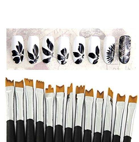 KADS13 x Profesional pinceles de uñas arte clavo uña diseño cepillo pincel lápiz herramienta kit