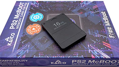Kaico Free Mcboot 16MB PS2 Memory Card Running FMCB PS2 Mcboot 1.966 for Sony Playstation 2 - FMCB Free Mcboot Your PS2 - Plug and Play - Playstation 2 CFW McBoot 1.966