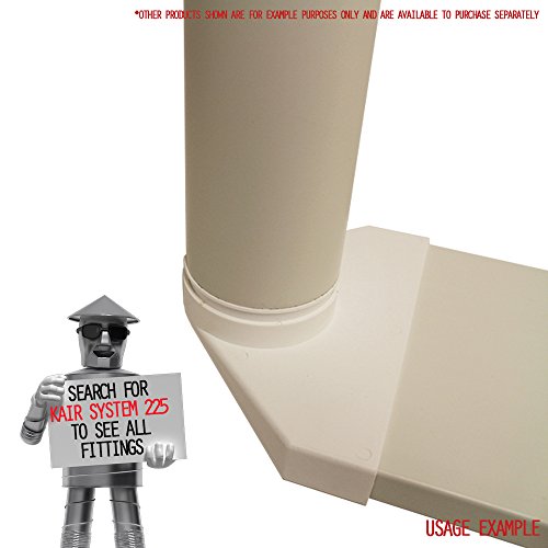 Kair 234 mm x 29 mm rectangular a redondo (100 mm espiga hembra) 90 Degree codo Bend – SYS-225/SYS-100 – ducvkc702