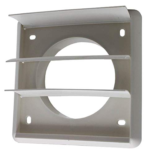 Kair Gravity Grille Air Vent with Non-Return Shutter Flaps - 4 inch / 100mm Round Spigot - White - SYS-100 - DUCVKC243 by Kair