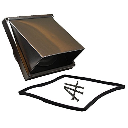 Kair rejilla de acero inoxidable toma de pared con solapa de retención – 6 pulgadas/150 mm espiga redonda – SYS-150 – DUCSS153