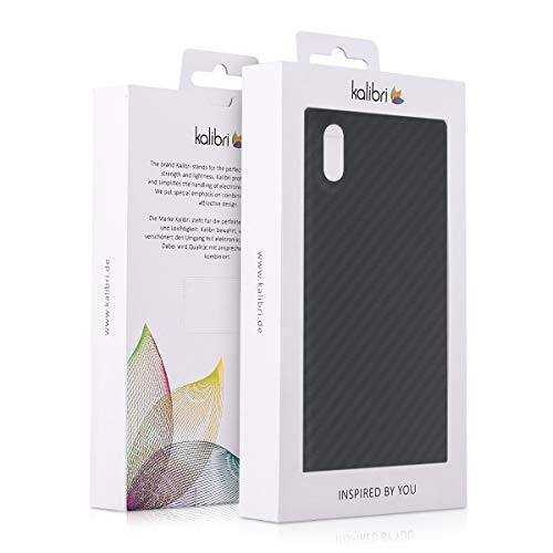 kalibri Funda Compatible con Apple iPhone X - Carcasa Protectora de aramida para móvil - Cover Negro