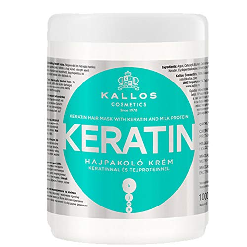 Kallos KJMN Keratin - mascarillas para el cabello (Mujeres, Cabello dañado, Cabello seco, Reparación)