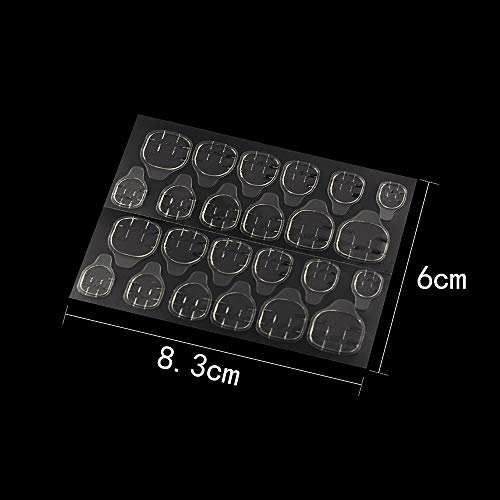 Kalolary 15 hojas (360 piezas) Adhesivo de pegamento para uñas, Upgraded cinta de gel transparente flexible de doble cara para uñas postizas