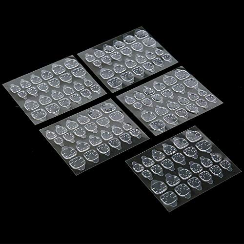 Kalolary 15 hojas (360 piezas) Adhesivo de pegamento para uñas, Upgraded cinta de gel transparente flexible de doble cara para uñas postizas