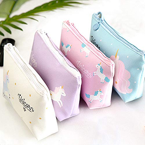 Kanggest.Unicornio Bolsas de cosméticos para Mujer Niña Bolsa de Maquillaje Viaje Neceser de Almacenamiento de Aseo Monedero