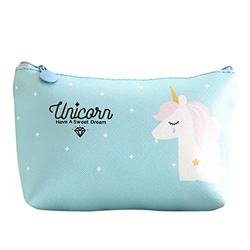 Kanggest.Unicornio Bolsas de cosméticos para Mujer Niña Bolsa de Maquillaje Viaje Neceser de Almacenamiento de Aseo Monedero