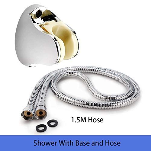 KangYD Alcachofa, Cabezal de ducha LED 3 colores galvanoplastia plateada de mano, 3 cabezales de ducha con modo de rociado, accesorios de baño, kit de ducha