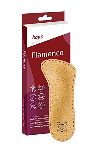 Kaps Plantillas Ortopédicas de Cuero 3/4 con Soporte de Arco Longitudinal y Metatarsiano, Flamenco, Todas las Tallas (37 EUR)